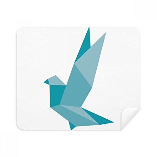 Chiffon pigeon origami pour écran de téléphone et lunettes en tissu suède x2