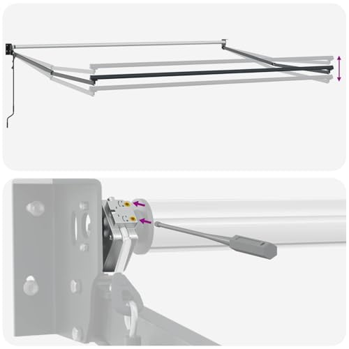 Store électrique extensible de 165 cm avec bras articulé télécommandé - 6