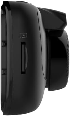 Side view of the myGEKOgear Orbit 960 Dash Cam, highlighting the MicroSD card slot.