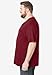 KingSize Men's Big & Tall Shrink-Less Lightweight V-Neck Pocket T-Shirt - 7XL, Rich Burgundy