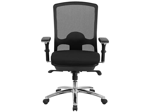 Flash Furniture HERCULES Series 24/7 Intensive Use Big & Tall 350 lb. Rated Black Mesh Multifunction Swivel Ergonomic Office Chair