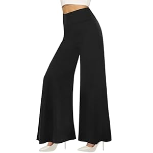 QGGQDD Wide Leg Palazzo Pants for Women – Casual Soft High Waist Lounge Pants Loose Comfy Stretchy Trousers