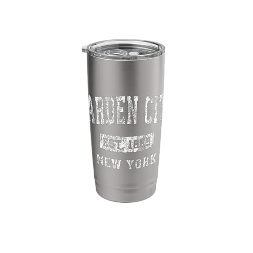 Garden City New York NY Vintage Established Sports Design Stainless Steel Insulated Tumbler