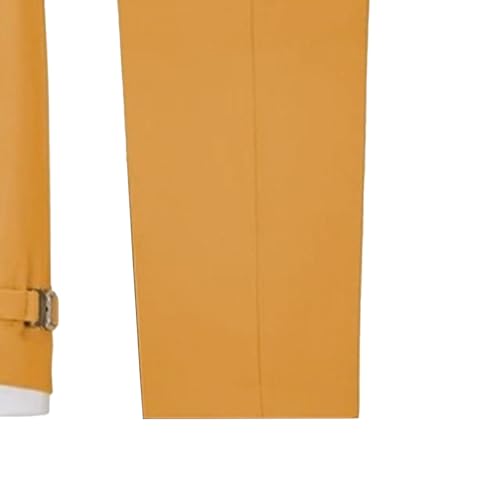 Image of Men's 2 Piece Suit with Metal Clasp Slim Fit Suit Stylish Business Pants Casual Wedding Grooms Tuxedo Suit