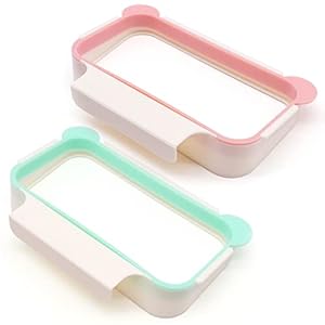 2 Pièces Support de Sac Poubelle Suspendu, Portant Pour Poubelle en Plastique, Porte-poubelle sur la Porte de L’armoire pour Salle Bain Bureau Cuisine Voyage (Vert, Rose)