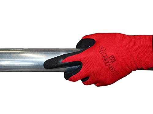 天然ゴム背抜き手袋 Lサイズ 10双入り #580 RedGrip レッド