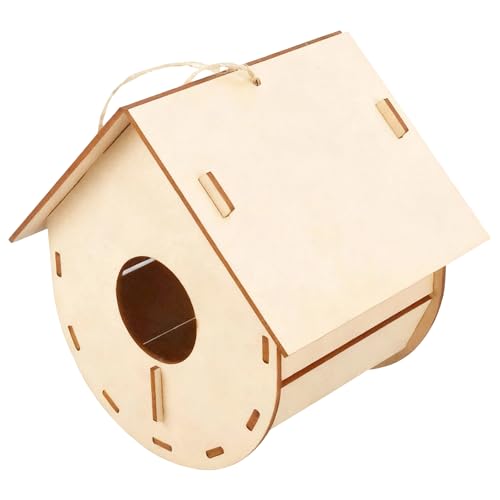 Set educativo in legno per uccelli, facile da montare, capannone per uccelli, set di costruzione per bambini apprendimento scientifico progetto di apprendimento