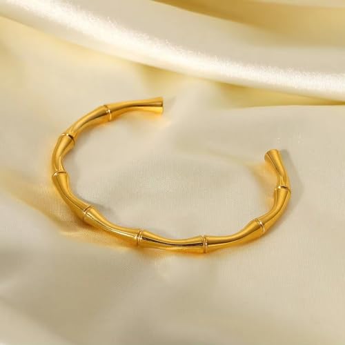 Image of MEENAZ Bracelet for Girls and Women - Stylish Silver Anti-Tarnish Bangle Kada - Adjustable Free-Size Open Hand Cuff Jewelry Accessories 727