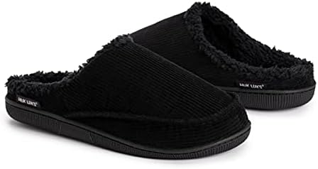 MUK LUKS Men's Corduroy Clogs Slipper, Black, 12 | Image 5