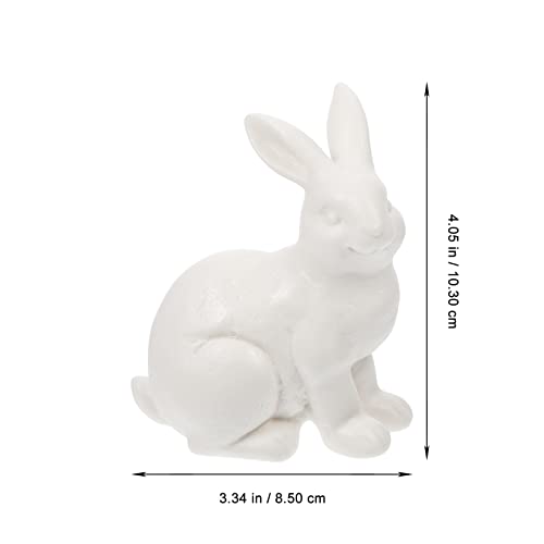 Didiseaon Ceramic Rabbit Statue Bunny Figurine Zodiac Rabbit Desktop Ornament For Easter And 2023 Chinese New Year Home Decoration #TOP1