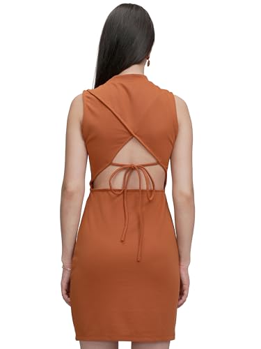 Image of Tokyo Talkies Women's Shoulder Straps Bodycon Short Dress | Chic & Stylish | Perfect for Parties, Date Nights & Evening Glam