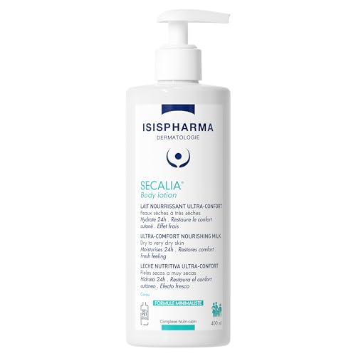 ISISPHARMA SECALIA - Loción Corporal 400 ml - Piel seca a muy seca - Loción corporal nutritiva ultra fresca - Hidrata y calma la piel - Apta para toda la familia - Fabricado en Francia