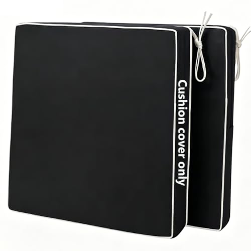 Fundas de cojín impermeables contra manchas para sillas de terraza y comedor Pack de 2 2