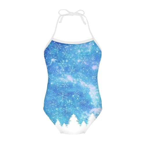 Image of Girls One Pieces Christmas Swimsuit Cute Swimwear Bathing Suits Beach Sport Halter Swimwear Vacation Pool Party Size