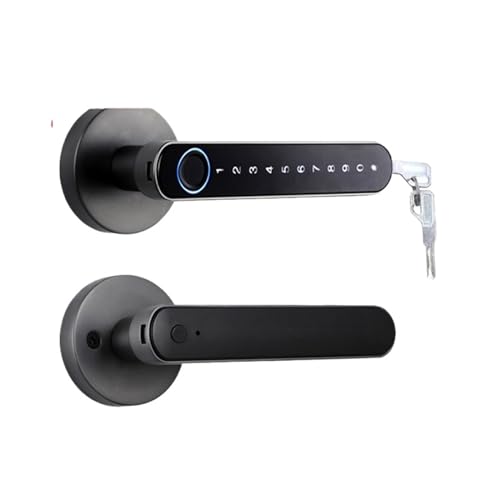 Serrure connectée biométrique 3200GUN avec poignée à empreinte digitale et code - 2