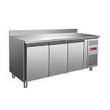 GASFRIT - Bajo mostrador refrigerado industrial ventilado acero inoxidable 300L 500L 600L | 2, 3 y 4 puertas | Refrigeración ventilada +2ºC/+8ºC | Termostato Dixell | Hostelería profesional