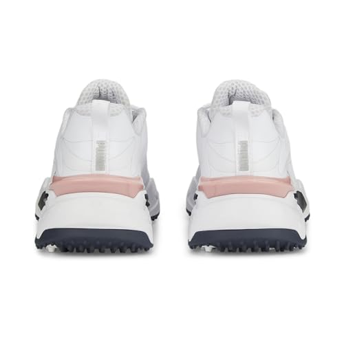 PUMA Puma Women's Gs-Fast WMNS Golf Shoe, Puma White Navy Blazer Flamingo Pink, 7.5 UK