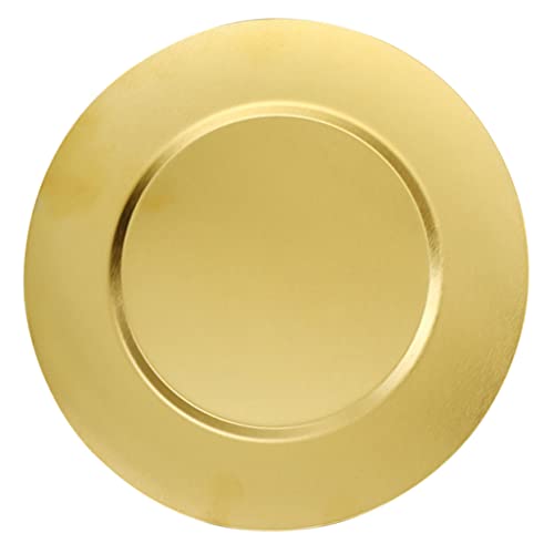 COLLBATH Stainless Steel Round Serving Dish Dessert Plate for Snacks Bbq and Dinner Break Metal Tray for Home Camping and Outdoor Parties Finish