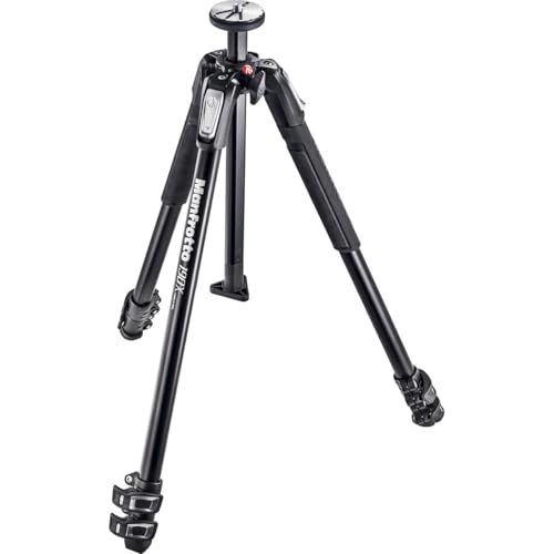 Manfrotto 190X aluminum tripod, black, three-section legs