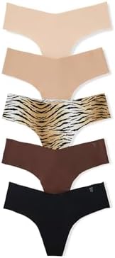 Victoria's Secret Women's No Show Thong Underwear, Panties for Women, Multi Pack (XS-XXL)