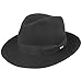 Produktbild Lipodo Basic Bogart Filzhut - Bogarthut aus 100% Wollfilz - Wollfilzhut Damen/Herren - Fedora Made in Italy - Hut Sommer/Winter - Wollhut schwarz XL (60-61 cm)