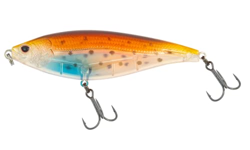Nomad Design Madscad 65 (1/3oz) Slow Sinking Salt Water 2 1/2" Twitchbait with Premium BKK 1X Trebles #8 Hooks, Ideal for Snook & Striped Bass