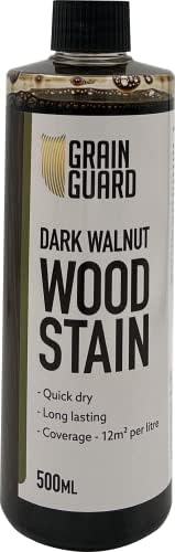 GRAIN GUARD Wood Stain | Black Ebony | Water Based & Low Odour | Easy Application | Quick Drying | 500ml