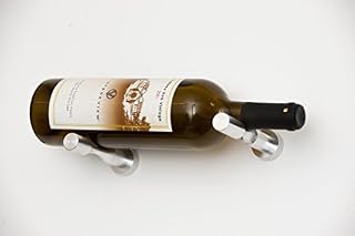 VintageView Vino Series Pins Starter Set with Collars (Aluminum Wall-Mounted Wine Rack, Plasterboard Wall Installation, 1 Bottle, Milled Aluminum)