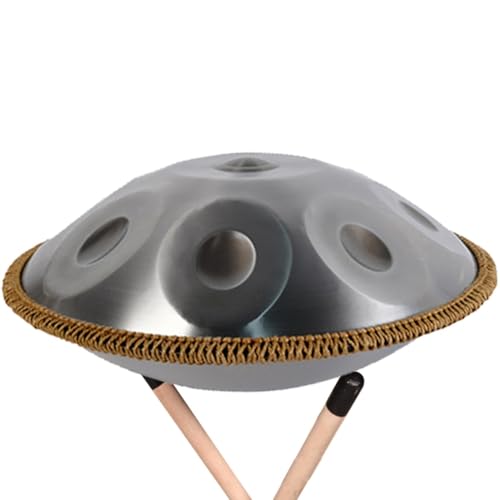 ILOOXI �n���h�p���h�����y�� 9/10/12�m�[�g 58cm �X�`�[�� �n���h�h���� D�}�C�i�[ �^���O�h���� 22 �C���` �n���h�p�� �X�`�[���h���� (Color : Silver-432hz, Size : 9 Notes)