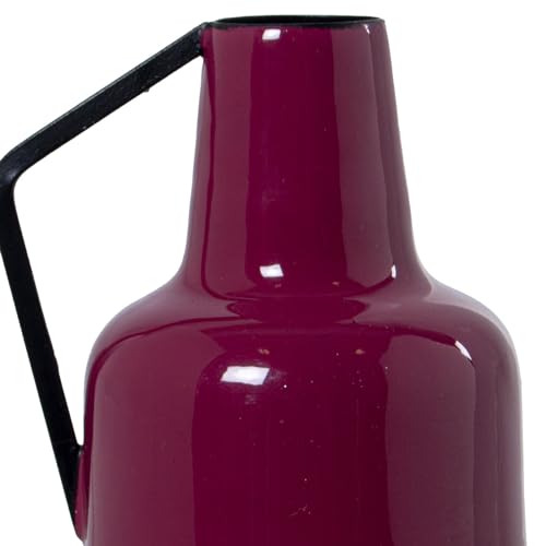Vase de table en métal émaillé rose pour une déco chic et durable