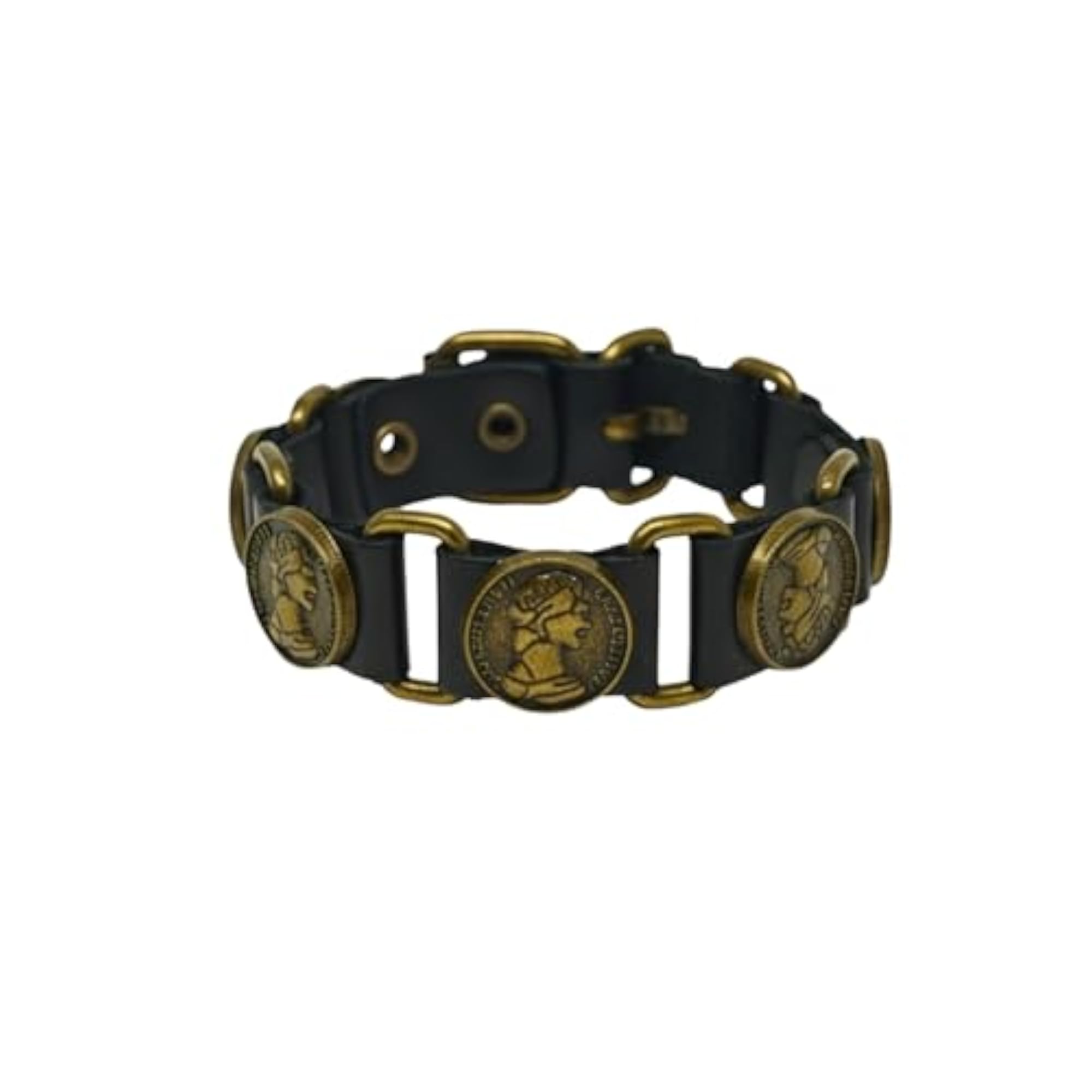 HERITAGE COIN Genuine Leather Adjustable Bracelet for Men and Boys