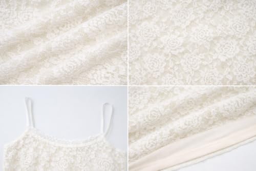 Image of Women's Lace Maxi Dress Spaghetti Strap Slim Fit Sleeveless Gown with Lace Bust for Evening & Party