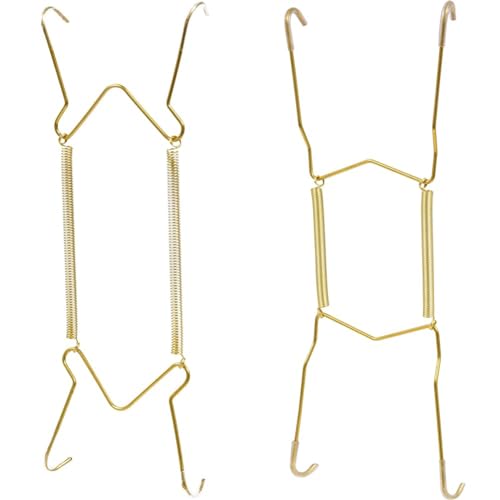 Image of Hillman Plate Hangers 5-1 /2 inch-8 inch with Tip Protectors and 8 inch-11 inch Brass