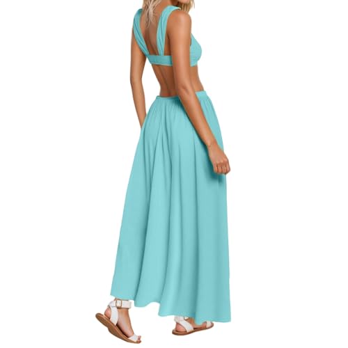 Combinaison femme jambe large col carré en soie glacée pour l'été