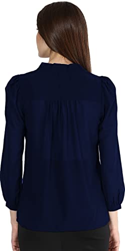 Image of Girls Bishop sleeves V-neck tie up top-71