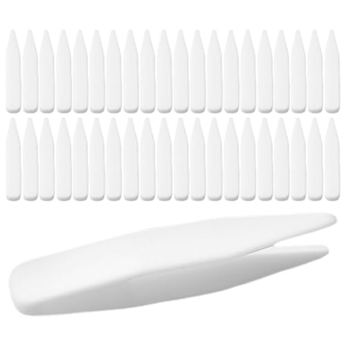 GALPADA Pinzas de Punta Fina para Párpados Dobles Mini Pinzas de Plástico Blancas 100 Unidades Herramienta Precisa para Maquillaje y Aplicación de Pestañas Postizas Uso Facial y