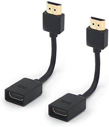 VCE HD038-2P-UK Zestaw Przedłużaczy HDMI, 12 cm, 2 Sztuki