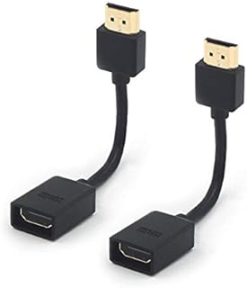 VCE HD038-2P-UK Zestaw Przedłużaczy HDMI, 12 cm, 2 Sztuki