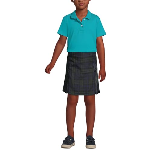Image of Lands' End School Uniform Girls Short Sleeve Feminine Fit Interlock Polo Shirt