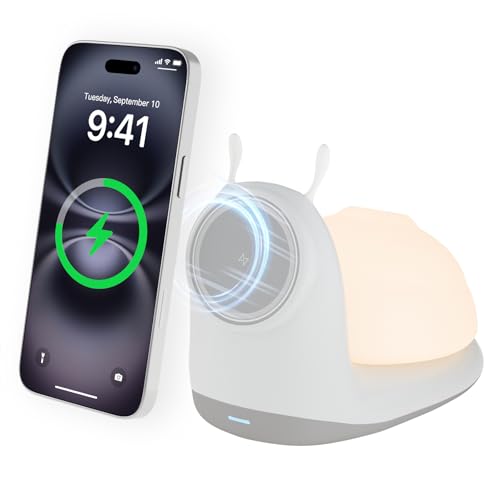2-in-1 Magnetic Wireless Charger Stand Cute Snail-Shaped
