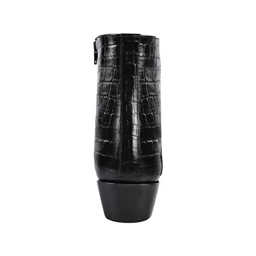 Image of LIBERTYZENO Mens Animal Print & Plain Leather Adults High Ankle Retro Dress Boots for Easter Gift