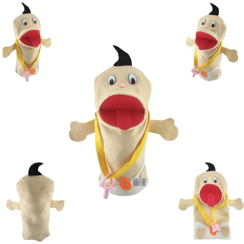 Fantoche De Mão 25cm Família Branca Kit Com 7 Personagens
