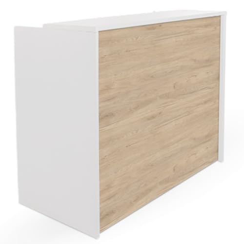 Genérico OFILIKE. Mostrador Compact. Mostrador de Recepción para Oficina. Fácil Montaje. (Roble) (120cm Ancho)