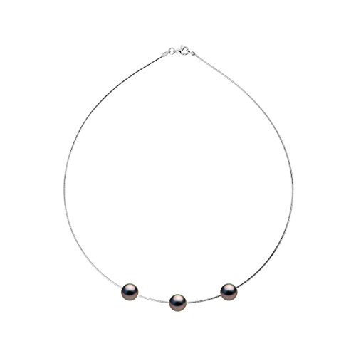 Collier perles de culture de Tahiti de qualité A+ et bijoux en argent 925