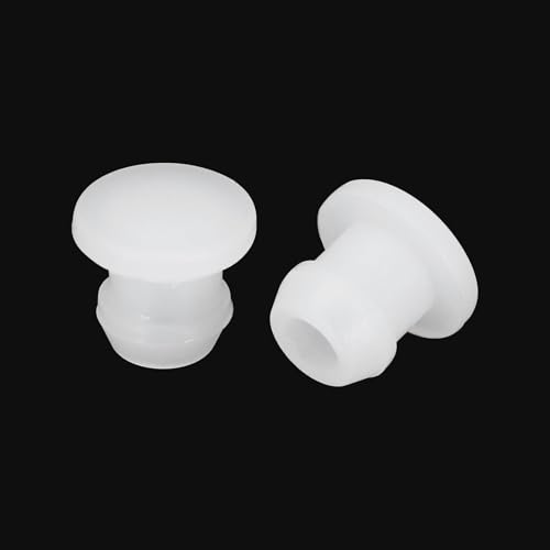 Image of MECCANIXITY Silicone Snap in Locking Hole Plugs Rubber Panel Seal Cover Flush Type Panel Round for Kitchen Rubber Bulkheads Waterproof Sealing Plugs 6mm /0.24 Inch Dia Transparent,Pack of 30