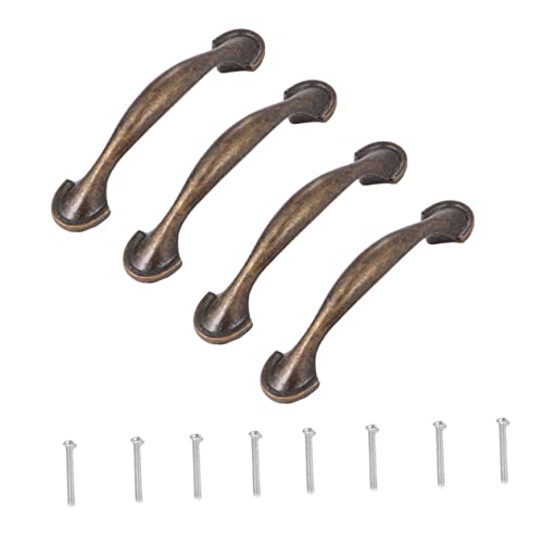 LALAFINA 4Piezas Gabinete Negras de Estilo Americano con Tornillos de Manijas para Muebles de Cocina Armarios y Verde