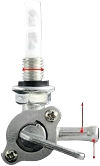 On/Off Fuel Shut Off Tap Switch Fit for Generator Fuel Replacement 2-3-5KW M10x1.25 It 1/4" Hose Tap Accessories(Left)