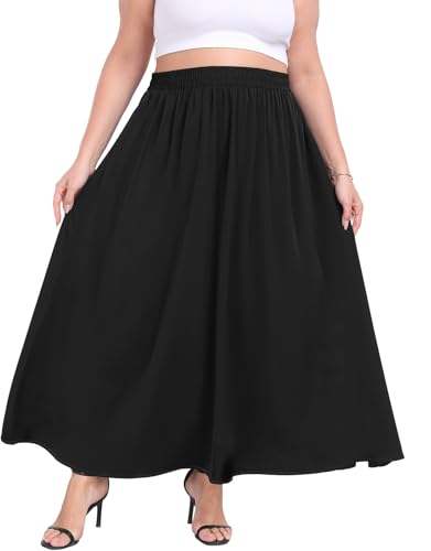 Lastshe Plus Size Maxi Skirt for Women - Use Code V58DH5LV - Image 2