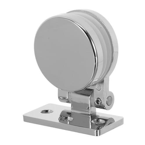 ANDRESLAD Cerniera per Porte Doccia in Vetro 180° Pivotante in Lega di Zinco Set 2 Pezzi Morsetto Rotondo Grande Ferramenta Stabile per Box Doccia e Porte Bagno Apertura Regolare e