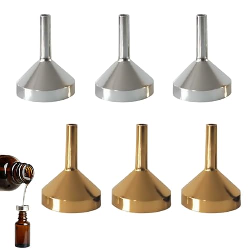 SLEEKEE - 6 mini entonnoirs, non toxiques et résistants à la déformation, outils de remplissage fins, adaptés aux cuisines et aux laboratoires.